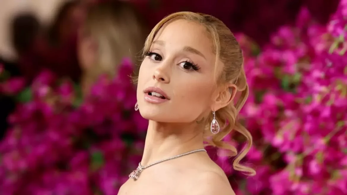Ariana Grande retirement announcement - Pop star with blonde hair at elegant event, representing her career transition period following her decision to step back from music touring