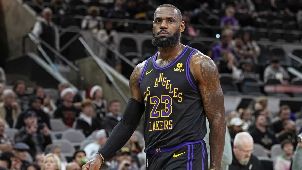 Lebron james retirement timeline discussions as LeBron James wears Lakers purple jersey number 23